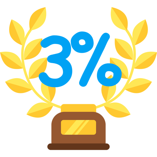 3%