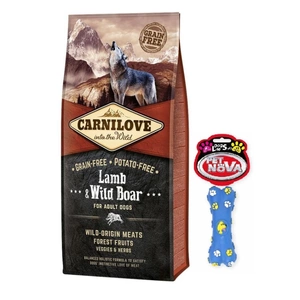 CARNILOVE Adult Lamb & Wild Boar 12kg + Gummiknochen GRATIS!