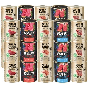 WILD FARM Pastete + DOLINA NOTECI Rafi MIX 30x800g