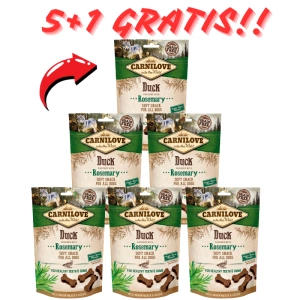 Carnilove Semi Moist Snack, Ente mit Rosmarin 200 g 5+1 GRATIS!!