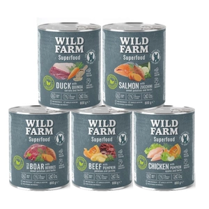 WILD FARM Superfood MIX 5x800g getreidefreies Hundefutter