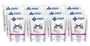 ENZO VET Sterilisiertes Futter für sterilisierte Katzen mit Truthahn in Gelee 12x100g