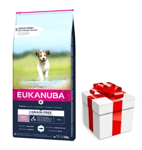 EUKANUBA Puppy&Junior Small/Medium getreidefrei 12kg + Überraschung für den Hund