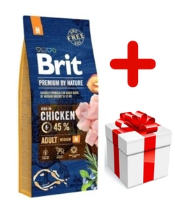 BRIT Premium By Nature Adult M 15kg + Überraschung für den Hund
