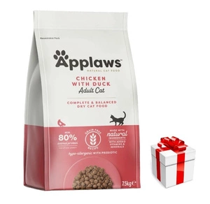 Applaws Trockenfutter für Katzen - Huhn mit Ente und Gemüse 7,5kg + Überraschung für die Katze