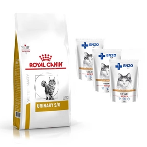 ROYAL CANIN Urinary S/O LP34 7kg + ENZO VET Urinary mit Rindfleisch in Gelee für Katzen 3x100g