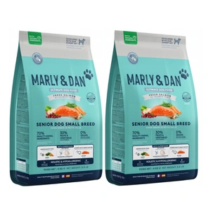 Marly & Dan Senior Dog Small Breed Frischer Lachs Ganzheitliches & hypoallergenes Trockenfutter 2x4kg