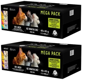 PetRepublic Katzennassfutter Stückchen in feiner Sauce MIX Fleischgeschmack und Fischgeschmack 96x85g