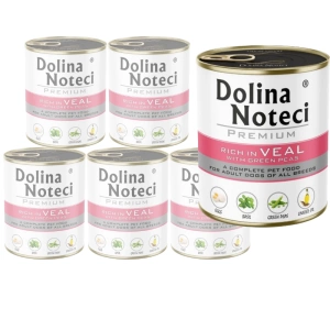 Dolina Noteci PREMIUM reich an Kalbfleisch mit grünen Erbsen 30x800g