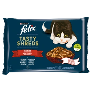 FELIX Tasty Shreds Country Flavours in Sauce 4x80g Katzennassfutter