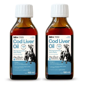 Lab-v Cod Liver Oil - 100% Lebertran für Hund und Katze 2x100 ml