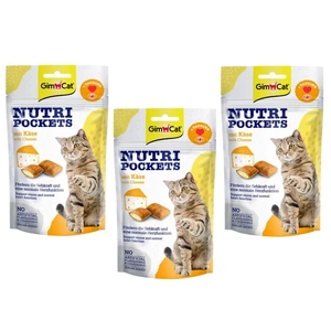 GIMCAT NUTRI POCKETS Leckerli mit Käse 3x60g