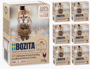 Bozita Feline Häppchen in Soße, Hühnchen & Pute 6x370g