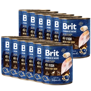 Brit Premium by Nature Fisch mit Fischhaut 12x800g