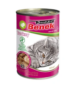 Super Benek KOT Getreidefreie Leckerbissen mit Truthahn in Soße 415g