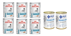 ROYAL CANIN Hypoallergenic DR21 6x400g + ENZO VET Hypoallergenes Futter mit Pute für Hunde 2x400g