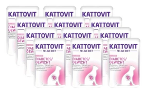 Kattovit Diabetes/Fettlachs 12x85g Beutel