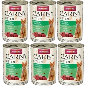 Animonda Cat Carny Kitten Rind, Pute und Kaninchen 6x400g