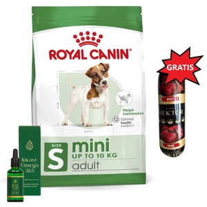 ROYAL CANIN Mini Adult 8kg & LAB-V Omega 3 und 6 + Hektor 900g GRATIS!