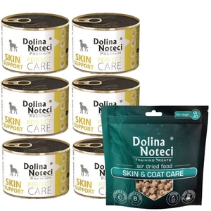 Dolina Noteci Premium Perfect Care Skin Support 6x185g + Training Treats Skin & Coat Care 130g