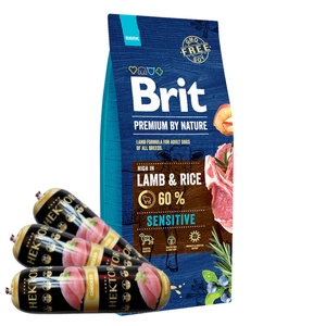 BRIT Premium By Nature Sensitive Lamb 15kg + Hektor mit Geflügel 3x900g