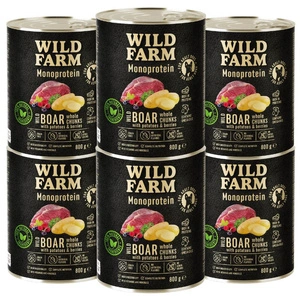 WILD FARM Monoprotein Wild Boar 6x800 g hypoallergenes Hundefutter