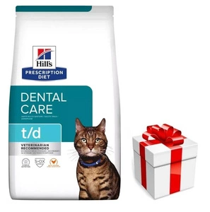 HILL'S PD Verschreibungspflichtige Diät für Katzen t/d 3kg + Überraschung für die Katze