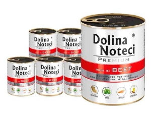 Dolina Noteci - PREMIUM reich an Rindfleisch 6x800g + Deckel für 800g-Dose GRATIS!