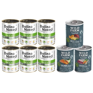Dolina Noteci - PREMIUM reich an Wildbret 6x400g + Wild Farm Superfood MIX 3x400g
