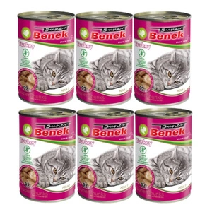Super Benek KOT Getreidefreie Leckerbissen mit Truthahn in Soße 6x415g