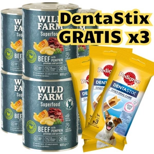 WILD FARM Superfood Beef (Rindfleisch mit Kürbis, Kartoffeln und Petersilie) 6x800g getreidefreies Hundefutter