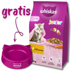 WHISKAS Junior Chicken Huhn 14kg + KATZENNAPF GRATIS!!