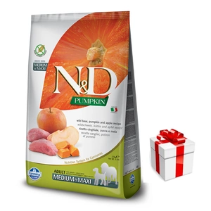 Farmina N&D Pumpkin Grain Free canine BOAR AND APPLE ADULT MEDIUM & MAXI 12kg+Überraschung für den Hund