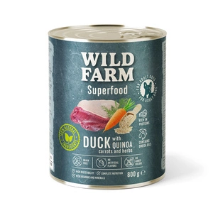 WILD FARM Superfood Duck (Ente mit Quinoa, Karotten und Kräutern) 800g getreidefreies Hundefutter
