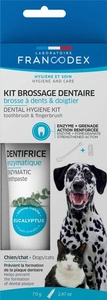 FRANCODEX Zahnreinigungsset mit Enzympaste für Hunde und Katzen 70g