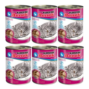 Super Benek KOT getreidefreie Leckerbissen mit Kaninchen in Soße 6x415g