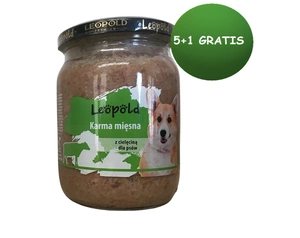 Leopold Fleisch Hundefutter mit Kalbfleisch 6x500g (Dose)