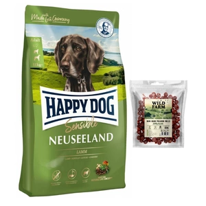 Happy Dog Supreme New Zeland 12,5kg + WILD FARM Entenrolle 500g Hundeleckerli