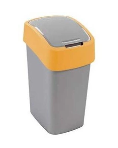 Curver Abfalleimer "FLIP BIN" 10L Silber/orange