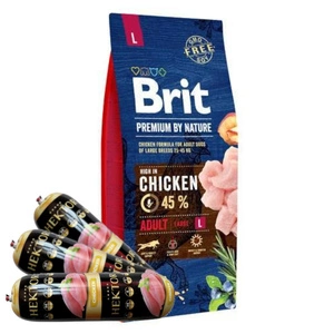 BRIT Premium By Nature Adult L 15kg + Hektor mit Geflügel 3x900g