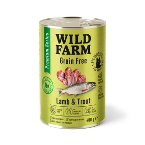 WILD FARM Premium getreidefreies Lamm und Forelle 400g - getreidefreies Katzenfutter