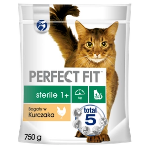 PERFECT FIT (Steril 1+) 750g Trockenfutter mit Huhn für Katzen nach der Sterilisation
