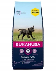 EUKANUBA Puppy&Junior Große Rassen Huhn 15kg +3kg FREE