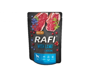 Rafi mit Lamm für Hunde - Beutel 300g (schwarze Verpackung)