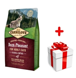 CARNILOVE Cat Duck & Pheasant Hairball Control 6kg + Überraschung für die Katze