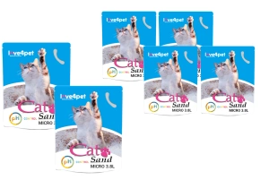 Silikon-Katzenstreu Sand Micro - PH Control 6x3.8l ( Wechselt die Farbe, um frühe Anzeichen von Krankheiten zu erkennen)