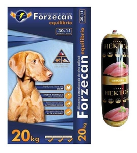 Forzecan Equilibrio 45% FLEISCH GMO-freies 20kg + Hektor Geflügelfutter 900g GRATIS