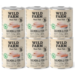 WILD FARM Pastete Lachs&Fisch 6x800g glutenfreies Hundefutter