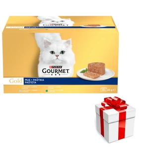 Purina Gourmet Gold Katzenfutter Mousse 48 x 85 g + Überraschung für die Katze