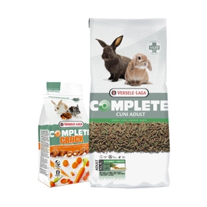Versele-Laga Cuni Adult Complete Kaninchen 8kg + eine Delikatesse mit Karotten für Kaninchen und Nagetiere 50g